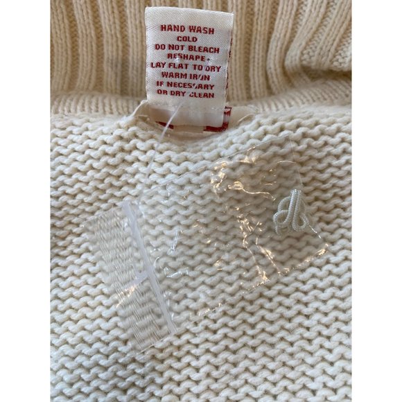 Sundance Knit Sweater Long Cardigan Ivory Shawl Collar M/L Cotton Nylon - Picture 9 of 16